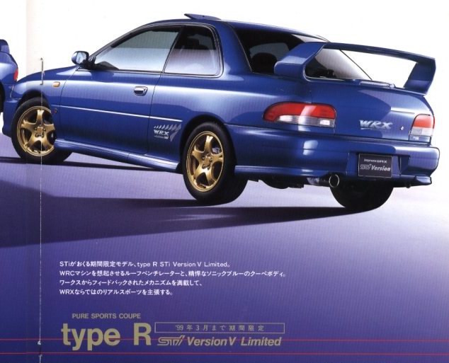 Hi-Story #HS134BL Subaru Impreza WRX type R STI VersionV Limited Sonic Blue 1998 1/43